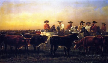 horse cats Painting - James Walker Judge of the Plains horses